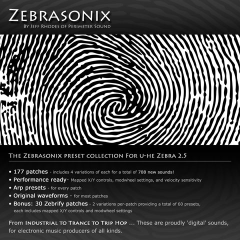 Product picture Zebrasonix U-He Zebra 2.5 Vsti Patch Presets Collection